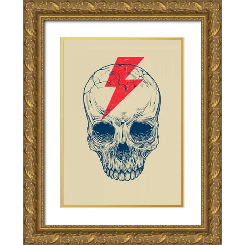 Skull Bolt Gold Ornate Wood Framed Art Print with Double Matting by Caldwell, Rachel