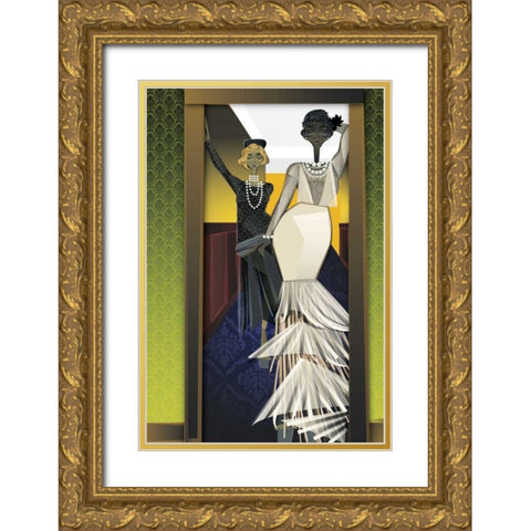 The Girls Gold Ornate Wood Framed Art Print with Double Matting by Campbell, Jaleel