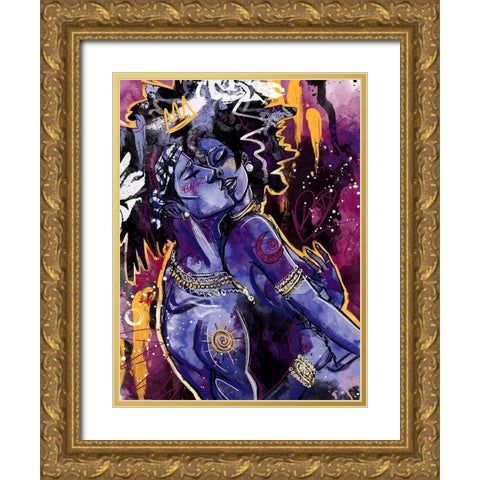 Black Love Gold Ornate Wood Framed Art Print with Double Matting by Copeland, Justin