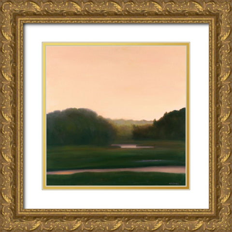Pink River Gold Ornate Wood Framed Art Print with Double Matting by Caldwell, Carolyn