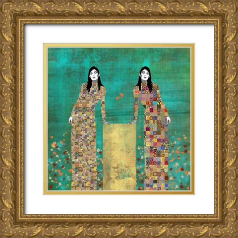 Dale la Vueltas Gold Ornate Wood Framed Art Print with Double Matting by Cacho, Jose