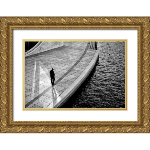 Edges Gold Ornate Wood Framed Art Print with Double Matting by Corso, Stefano