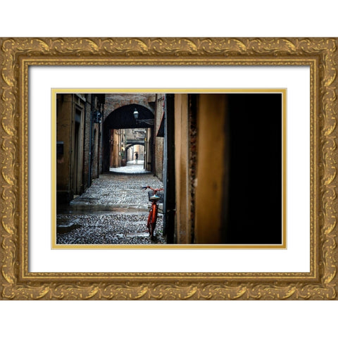 Chains Gold Ornate Wood Framed Art Print with Double Matting by Corso, Stefano