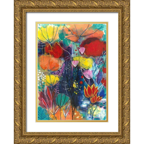 All You Need is a Garden Gold Ornate Wood Framed Art Print with Double Matting by Capri, Corina