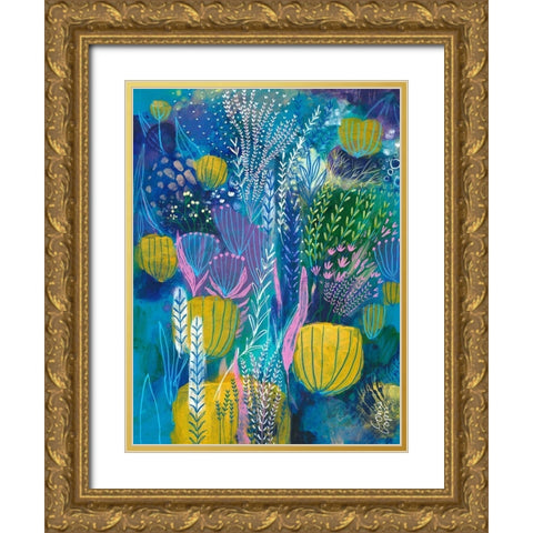 Sea Life Gold Ornate Wood Framed Art Print with Double Matting by Capri, Corina