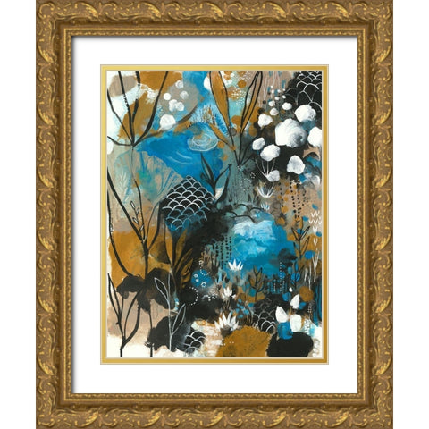 January Song Gold Ornate Wood Framed Art Print with Double Matting by Capri, Corina
