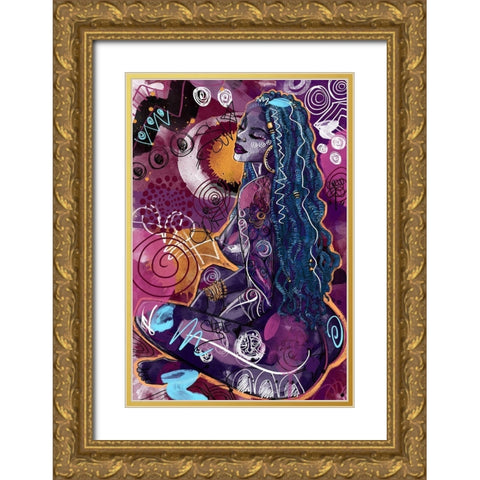 Tahiya Gold Ornate Wood Framed Art Print with Double Matting by Copeland, Justin