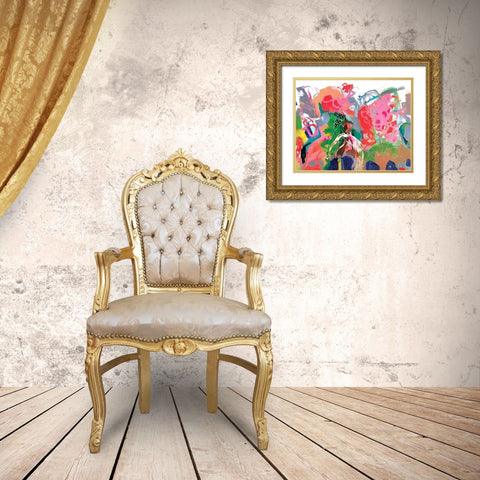 Always One In a Crowd Gold Ornate Wood Framed Art Print with Double Matting by Christine, Niya