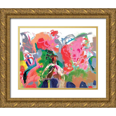 Always One In a Crowd Gold Ornate Wood Framed Art Print with Double Matting by Christine, Niya