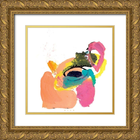 Bounce Gold Ornate Wood Framed Art Print with Double Matting by Christine, Niya