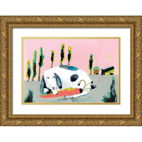 Its the Important Things Gold Ornate Wood Framed Art Print with Double Matting by Christine, Niya