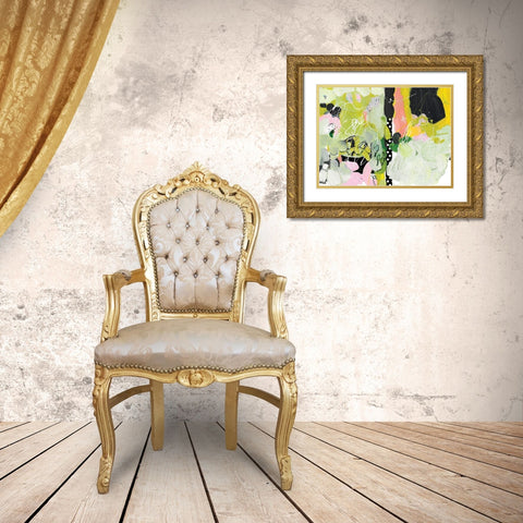 Mustard Fields In Style Gold Ornate Wood Framed Art Print with Double Matting by Christine, Niya