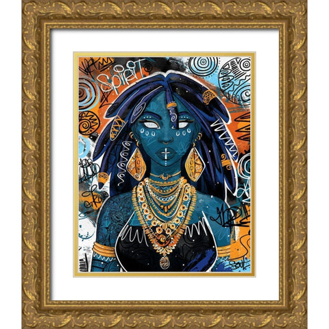 Ogechi Gold Ornate Wood Framed Art Print with Double Matting by Copeland, Justin