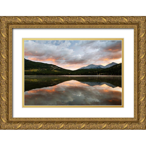 The Rocky Mountain 1 Gold Ornate Wood Framed Art Print with Double Matting by Colligan, Lynann