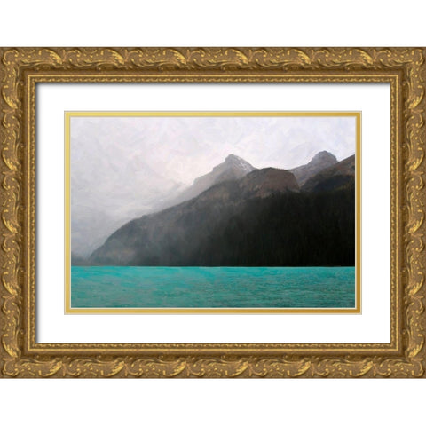 The Rocky Mountain 2 Gold Ornate Wood Framed Art Print with Double Matting by Colligan, Lynann