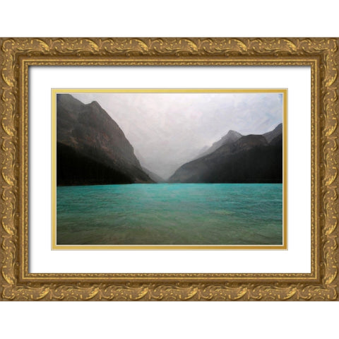The Rocky Mountain 3 Gold Ornate Wood Framed Art Print with Double Matting by Colligan, Lynann