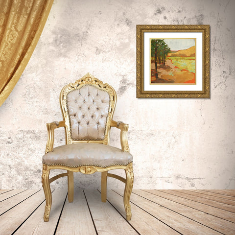 Woods End Gold Ornate Wood Framed Art Print with Double Matting by Chapuis, Virginia