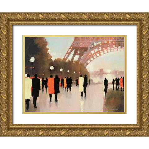 Paris Remembered Gold Ornate Wood Framed Art Print with Double Matting by Christie, Lorraine