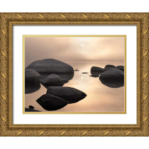Silver and Gold Gold Ornate Wood Framed Art Print with Double Matting by Carmel, Elizabeth