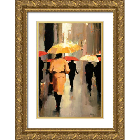 In Barcelona Gold Ornate Wood Framed Art Print with Double Matting by Christie, Lorraine