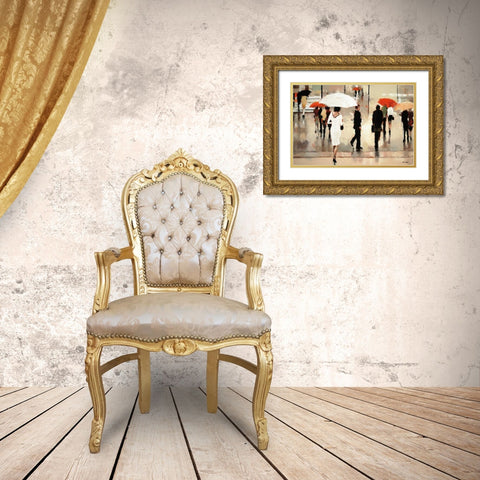 My Complex Heart Gold Ornate Wood Framed Art Print with Double Matting by Christie, Lorraine