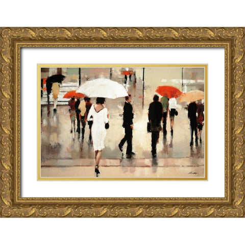 My Complex Heart Gold Ornate Wood Framed Art Print with Double Matting by Christie, Lorraine