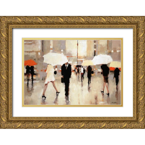 When Stars Collide Gold Ornate Wood Framed Art Print with Double Matting by Christie, Lorraine