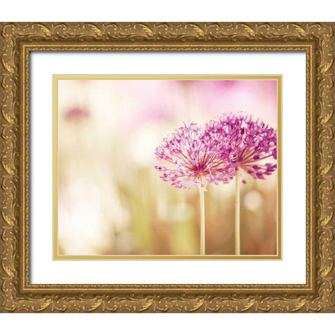 Bloom Gold Ornate Wood Framed Art Print with Double Matting by Cochrane, Carolyn