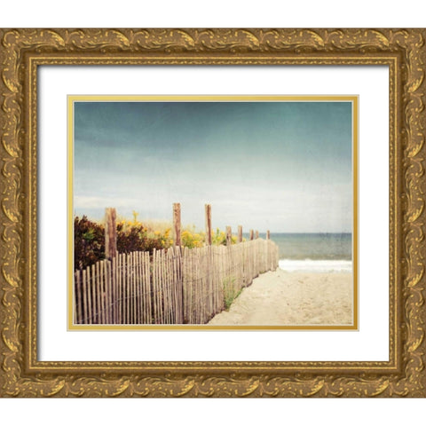 Down to the Sea Gold Ornate Wood Framed Art Print with Double Matting by Cochrane, Carolyn