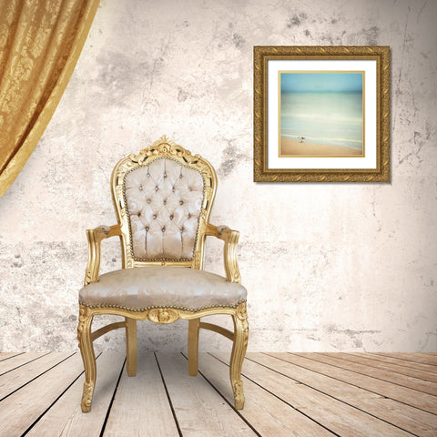 Get Your Feet Wet Gold Ornate Wood Framed Art Print with Double Matting by Cochrane, Carolyn