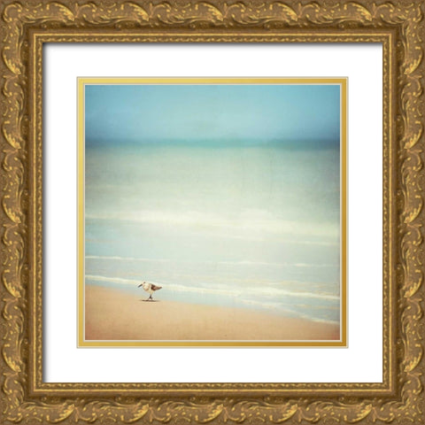 Get Your Feet Wet Gold Ornate Wood Framed Art Print with Double Matting by Cochrane, Carolyn