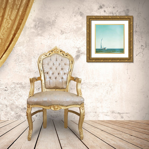 Im Sailing Away Gold Ornate Wood Framed Art Print with Double Matting by Cochrane, Carolyn