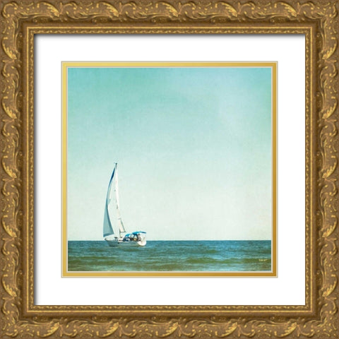Im Sailing Away Gold Ornate Wood Framed Art Print with Double Matting by Cochrane, Carolyn