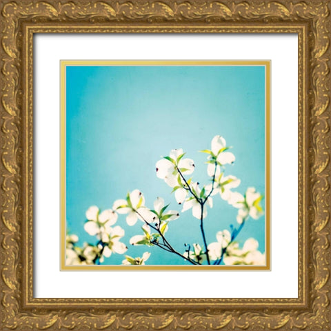 Skies of Blue Gold Ornate Wood Framed Art Print with Double Matting by Cochrane, Carolyn