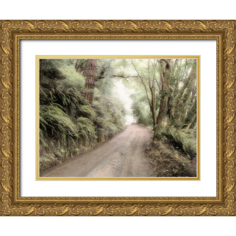 Lost Coast Road Gold Ornate Wood Framed Art Print with Double Matting by Culver, Laura