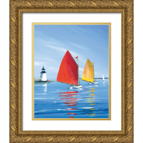 Horizon Light Gold Ornate Wood Framed Art Print with Double Matting by Caldwell Fisher, Sally