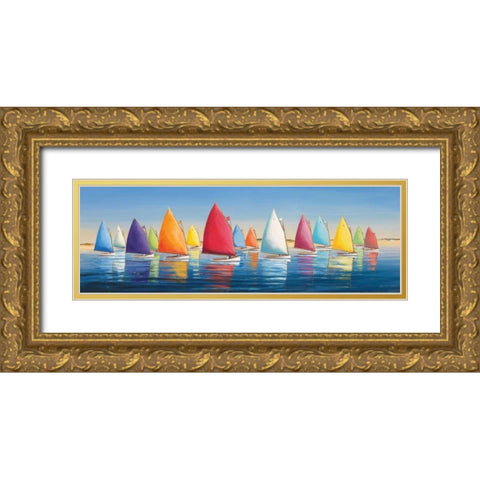 Flying Colors Gold Ornate Wood Framed Art Print with Double Matting by Caldwell Fisher, Sally