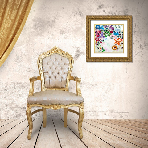 Flourish Gold Ornate Wood Framed Art Print with Double Matting by Cochran, Gina