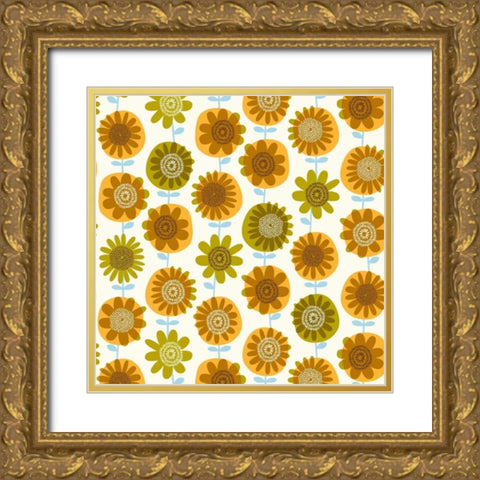 Atomic Art 4 Gold Ornate Wood Framed Art Print with Double Matting by Cave, Rachel