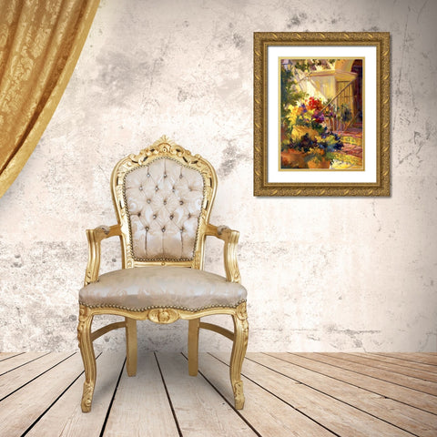 Come on In Gold Ornate Wood Framed Art Print with Double Matting by Carr, Betty