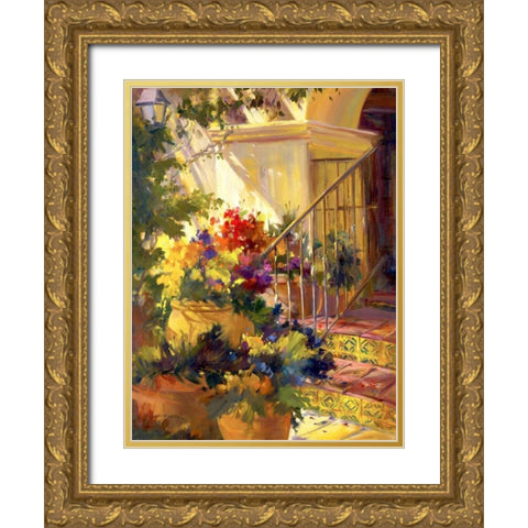 Come on In Gold Ornate Wood Framed Art Print with Double Matting by Carr, Betty