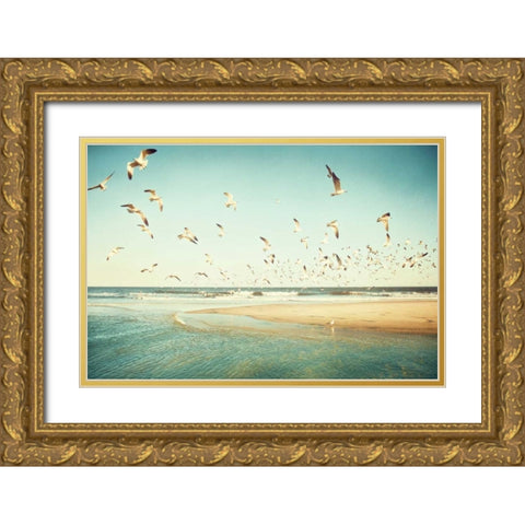 Freedom Gold Ornate Wood Framed Art Print with Double Matting by Cochrane, Carolyn