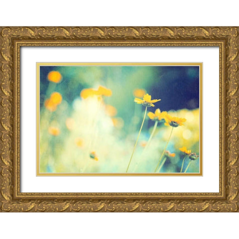 In the Meadow Gold Ornate Wood Framed Art Print with Double Matting by Cochrane, Carolyn