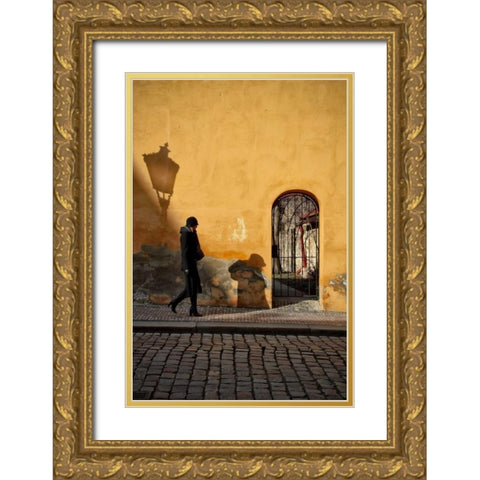 MalÃƒÂ¡ Strana Gold Ornate Wood Framed Art Print with Double Matting by Corso, Stefano