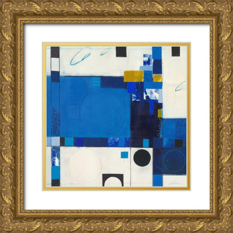Blueberry Hill III Gold Ornate Wood Framed Art Print with Double Matting by Colter, Deborah T.