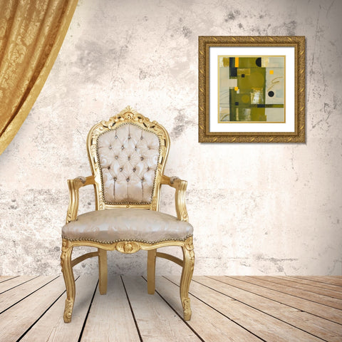 Shady Lane II Gold Ornate Wood Framed Art Print with Double Matting by Colter, Deborah T.