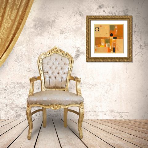 Soleil I Gold Ornate Wood Framed Art Print with Double Matting by Colter, Deborah T.