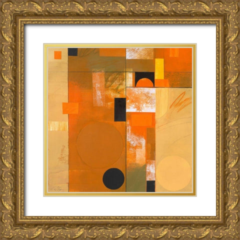Soleil III Gold Ornate Wood Framed Art Print with Double Matting by Colter, Deborah T.