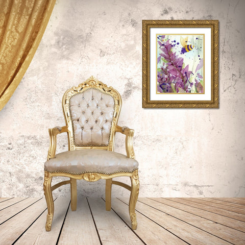 Pollinator Gold Ornate Wood Framed Art Print with Double Matting by Derman, Dawn