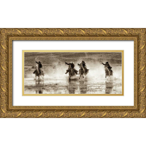 Splash Dance II Gold Ornate Wood Framed Art Print with Double Matting by Dearing, Lisa